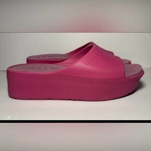 Lemon Jelly Women’s Pink Platform Slides Size 41